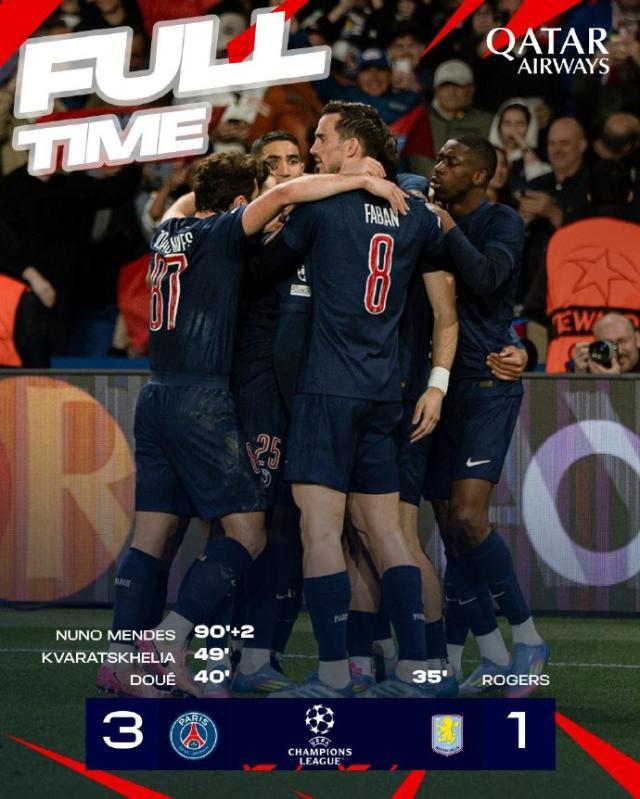 足彩-【欧冠】杜埃世界波克瓦拉一条龙，巴黎3比1逆转维拉